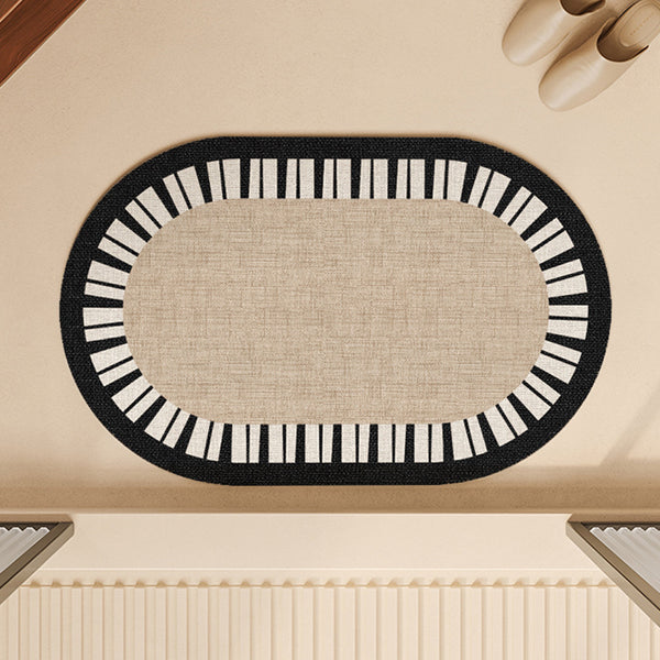Oval bathroom floor mat, diatom mud non-slip toilet, toilet door foot pad, toilet quick-drying absorbent carpet