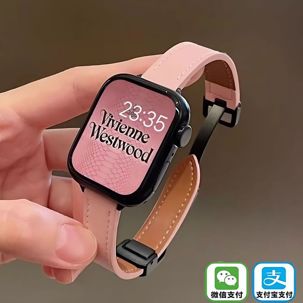 Huaqiangbei smartwatch for women - nfc, heart rate monitoring, bluetooth calling, magnetic leather strap, couple's sports band