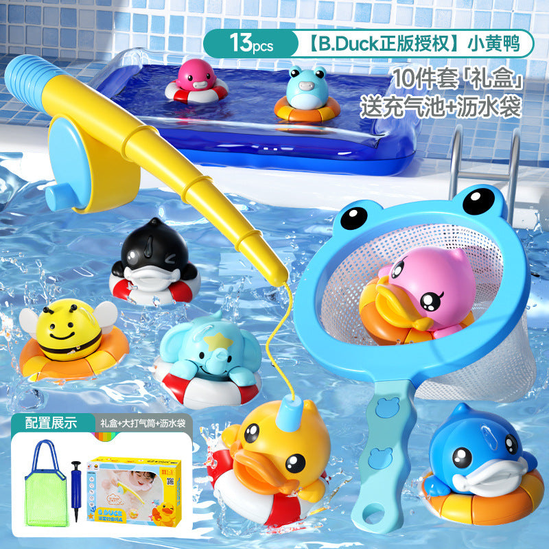 Infant & toddler bath toys - duck, penguin, frog & more! - water play, shower fun, swimming & magnetic fishing