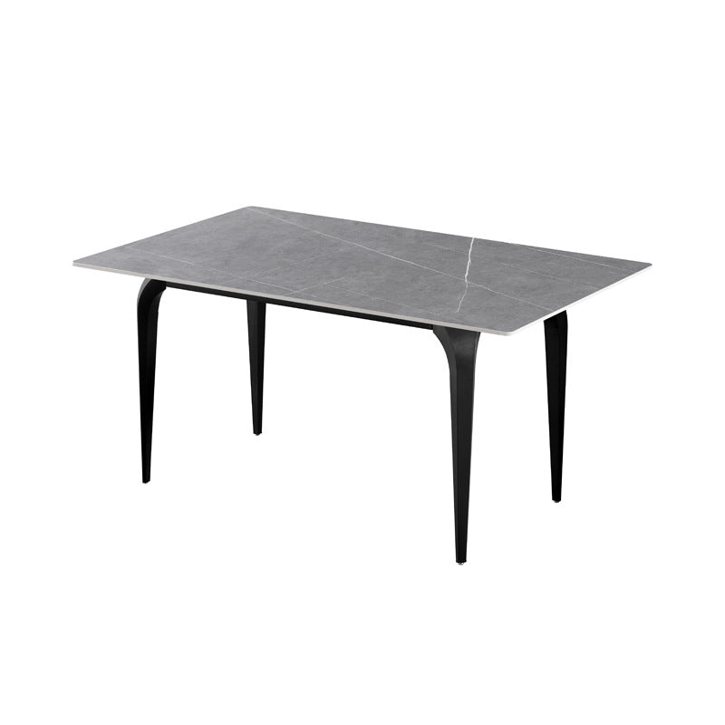 Rock slab dining table small apartment for homenew arrival modern casualaccessible luxury dining table rectangular dining table elephant leg dining table