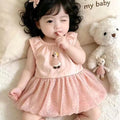 Summernew arrival style k-stylegirl summer dress kidsbowsoutwear flower bud baby cartoon skirt