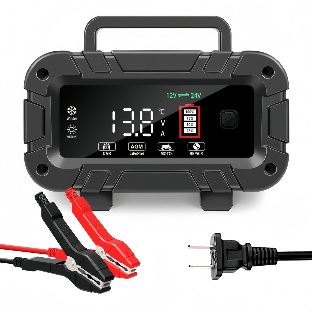 12v/24v 20a high-power battery charger - universal smart charger for lithium and lead-acid batteries