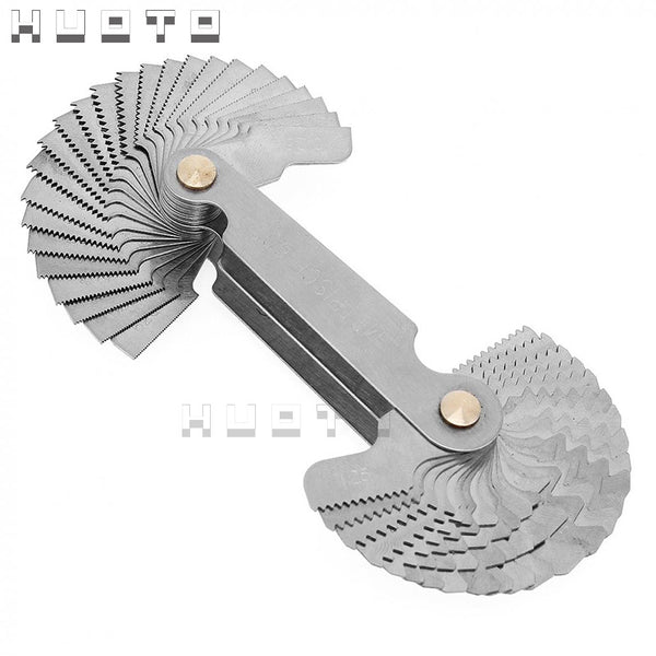 HUOTO metric 60 degree imperial 55 degree integrated thread gauge, combined thread sample 52 pieces 4-62 0.25-6