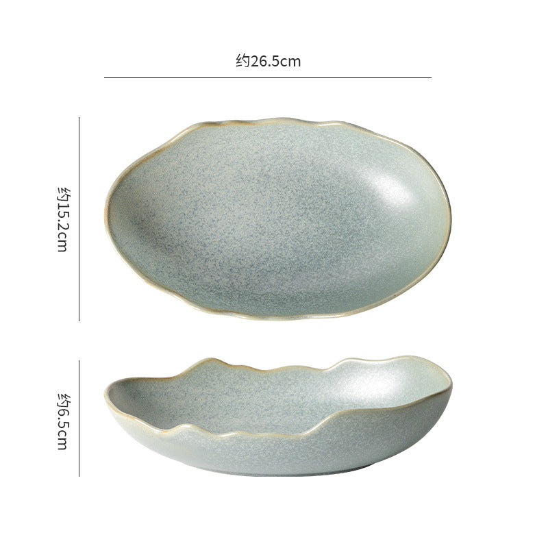 Stylishretro bowl restaurant hotel for homespecial shaped dessert bowl pastry rice bowl fruit salad dried fruit ceramic bowl