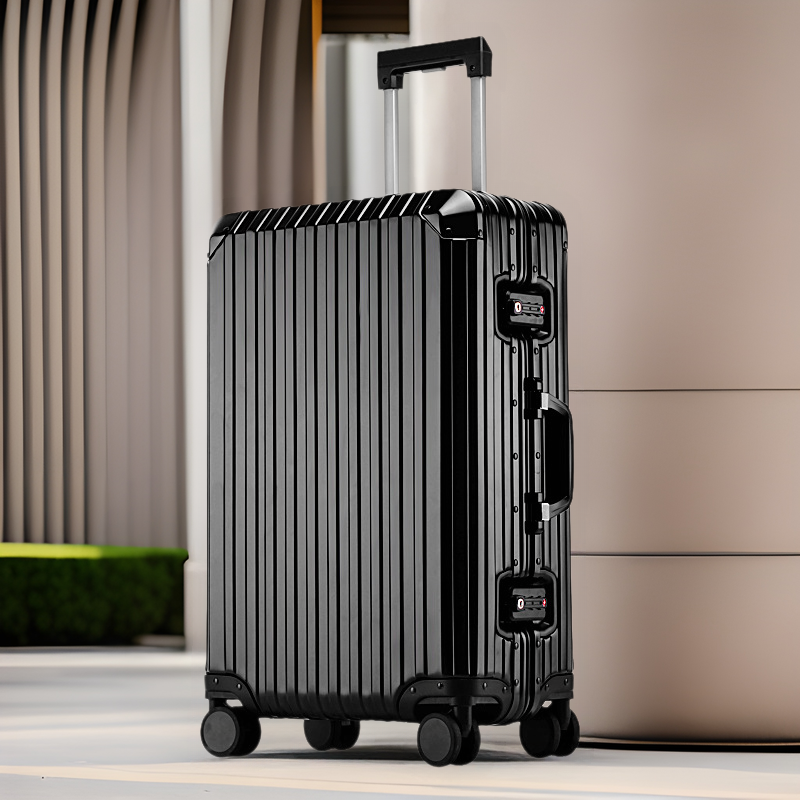 New all-aluminum magnesium alloy trolley case Universal wheel all-aluminum suitcase 20-inch boarding suitcase 28-inch metal case