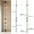 Entrance aisle corridor aisle overhead speaker floor lamp house living room background wall long pole hourglass floor lamp