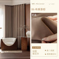 Double-sided chenille curtains, fully blackout, bedroom, high-end, cream style, whole house finished curtain fabric, shaoxing keqiao cloth