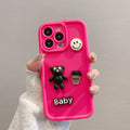 Gaozhu is suitable for apple 16pro stereo smiley face violent bear mobile phone case iphone12/11/xr all-inclusive protection