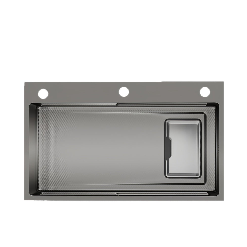 Kitchen sink large single slot 304 stainless steel sink basin thickened 5mm xiao mi grain sink single slot all-in-one