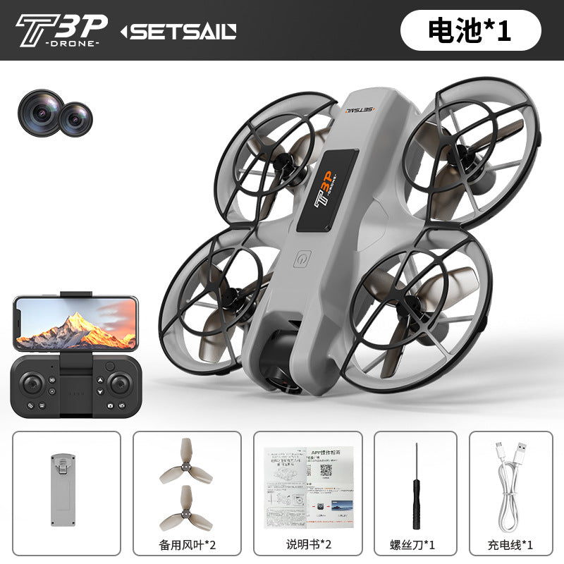 t3p drone 4.5inch - large screen hd aerial photography, optical flow positioning, obstacle avoidance, extended flight time remote control aircraft