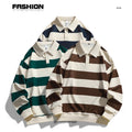 fall/winter new arrivals:  independent store trendy oversized striped piqué hoodie - hong kong style, unisex
