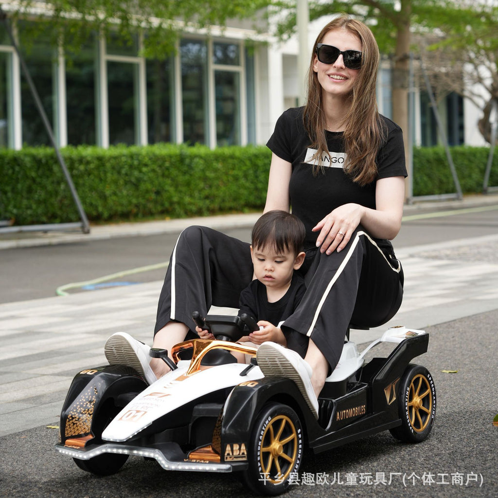 New children's electric kart four-wheel with remote control drift car, boys and girls, babies and children can sit in a toy car