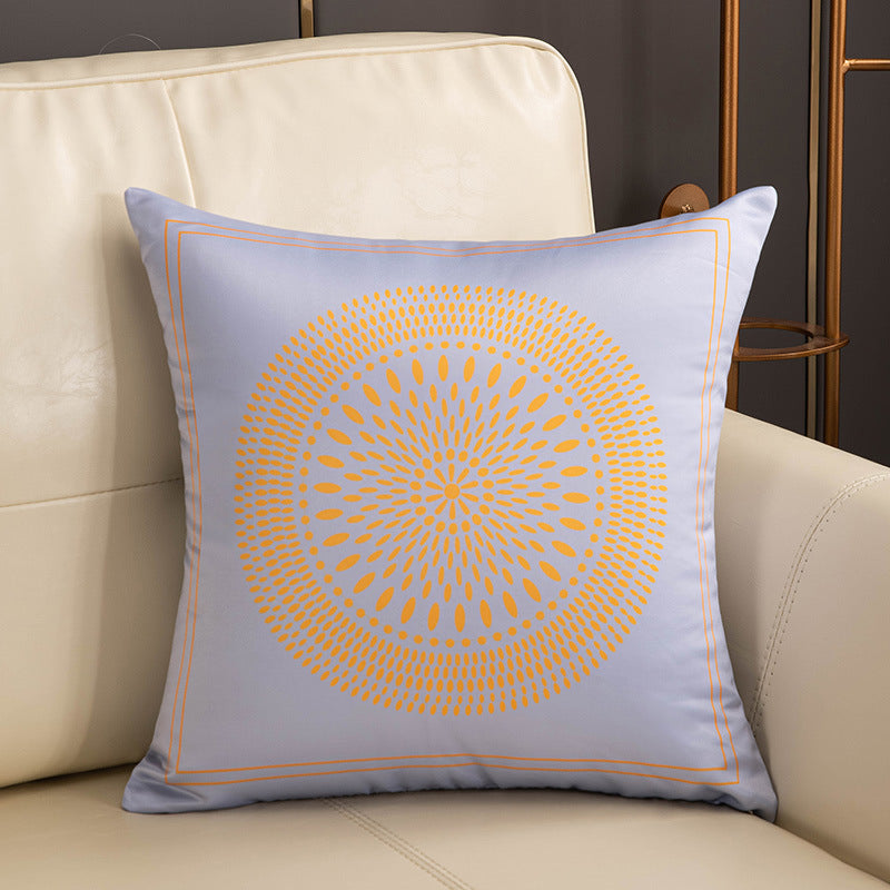 Horse year throw pillow cover sofa cushion simple light luxury high-end silk satin bedroom living room bedside cushion cover