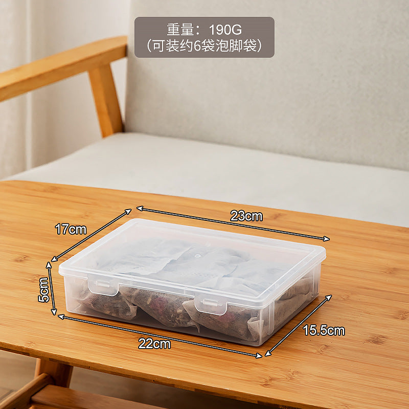 Foot bath bag, storage box, household health care foot soaking bag with lid, medicine bag, transparent storage box, large-capacity storage box.