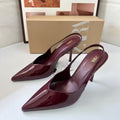 Za2025summernew arrival baotou pointed toe back strap casualeasiest for matchoutwearelegant women's high heels