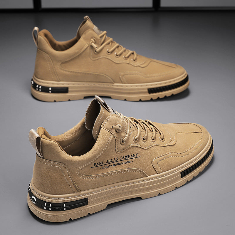 Men's spring breathable kitchen work shoes - anti-slip, waterproof, wear-resistant, safety shoes, trendy black casual sneakers