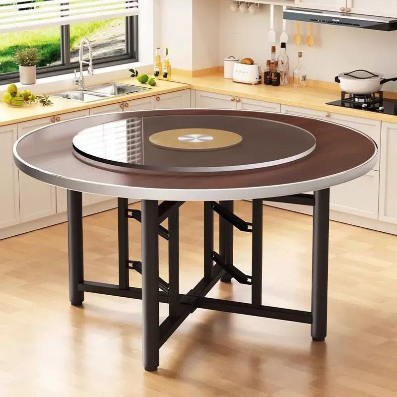 Thickened round table 12 dining table solid wood glass banquet turntable for home hotel canteen round table top dining table country dining table