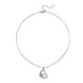 Sweater accessories necklace wholesale european and american cross-border jewelry women's fashion autumn and winter diamond-studded alloy light luxury double heart pendant