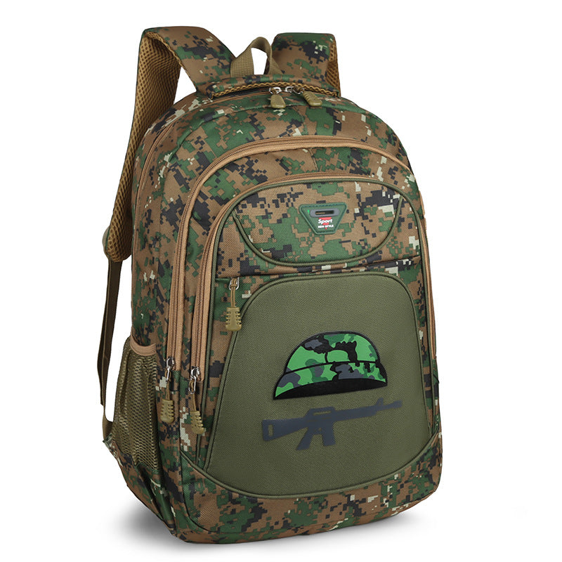 New camouflage backpack men's large-capacity business travel travel computer backpack schoolbag junior high school student
