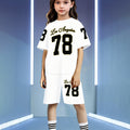 wholesale girls' short-sleeve and shorts sets, fashionable spring, summer, and autumn outfits for girls