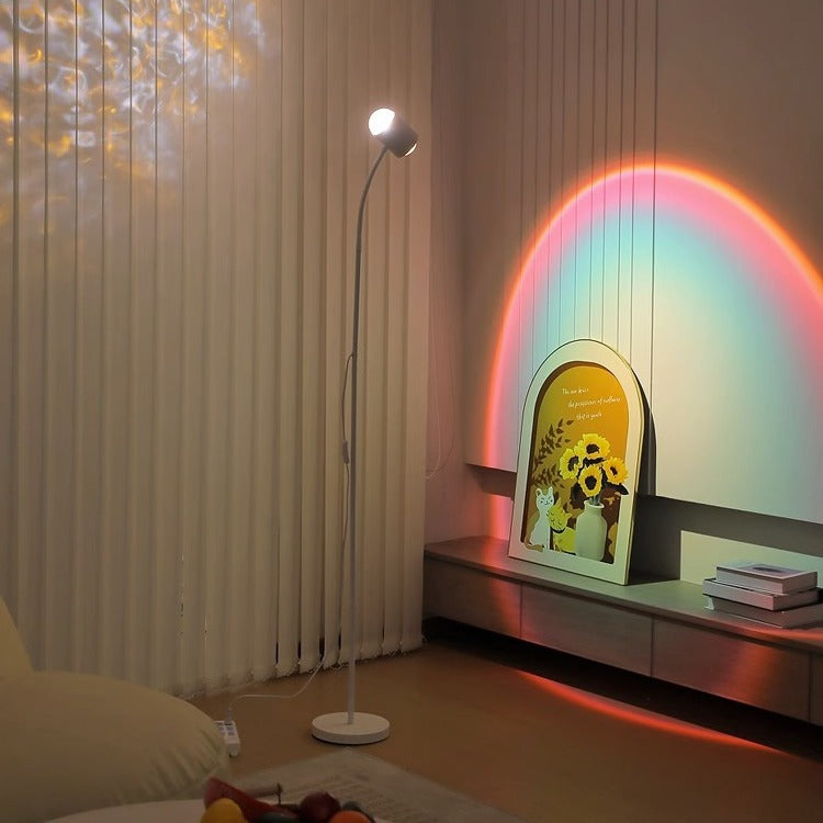 Water ripple ambient light Internet celebrity double head sunset lamp table lamp floor lamp living room live stream background sunset lamp