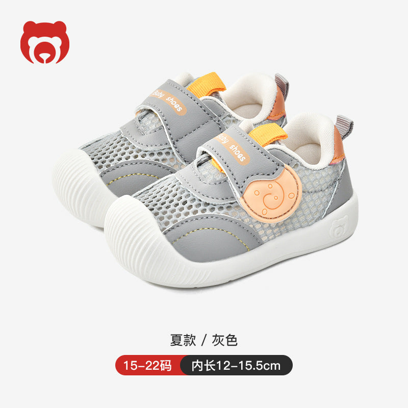 Baby sandals for boys, summer first walker shoes, 0-1-2 years old infant anti-slip soft sole mesh shoes for babies and toddlers, baby girl shoes