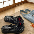 Summernew arrival cartoon cute style thick sole flip-flops women's outwearfashioneasiest for match beach flip-flops women's sandals