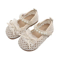 Vancahao girls' fairy style minimalist mary jane leather shoes, new spring/summer soft sole hollow-out princess sandals, trendy