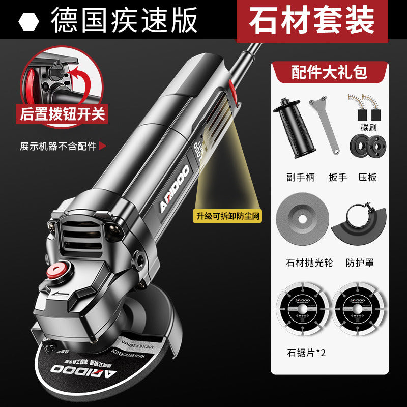 Airidun Angle Grinder Multifunctional Household Grinder Electric Hand Grinding Cutting Machine Handheld Polishing Machine