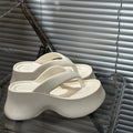 Thick sole thick heel slippers for women summer outwearthick sole shit feeling 2025new arrivalsummerpopular flip-flops