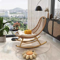 Rattan rocking chair recliner adult for home casual chair rattan chair sofa chair nap chair sedentary comfortable lazy rocking chair