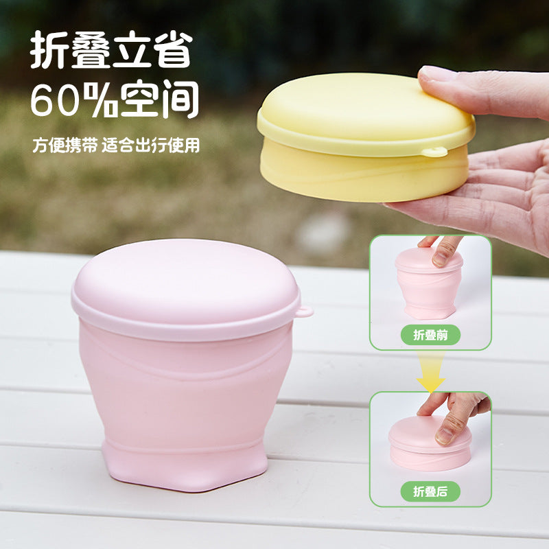 2025 new cross-border silicone macaron cup - cute & fun foldable water bottle, 180ml - promotional gift