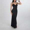 women's summer new arrivals: european and american cross-border fashion - sexy solid color lace bodycon dress