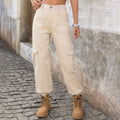 Wishfashion cross-border export  new arrival washed semi-elastic stylisheasiest for match jogger pantsworkwear denim pants