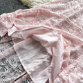 French style beaded v-neck lace two-piece set - women's summer high-end slim-fit elegant outfit