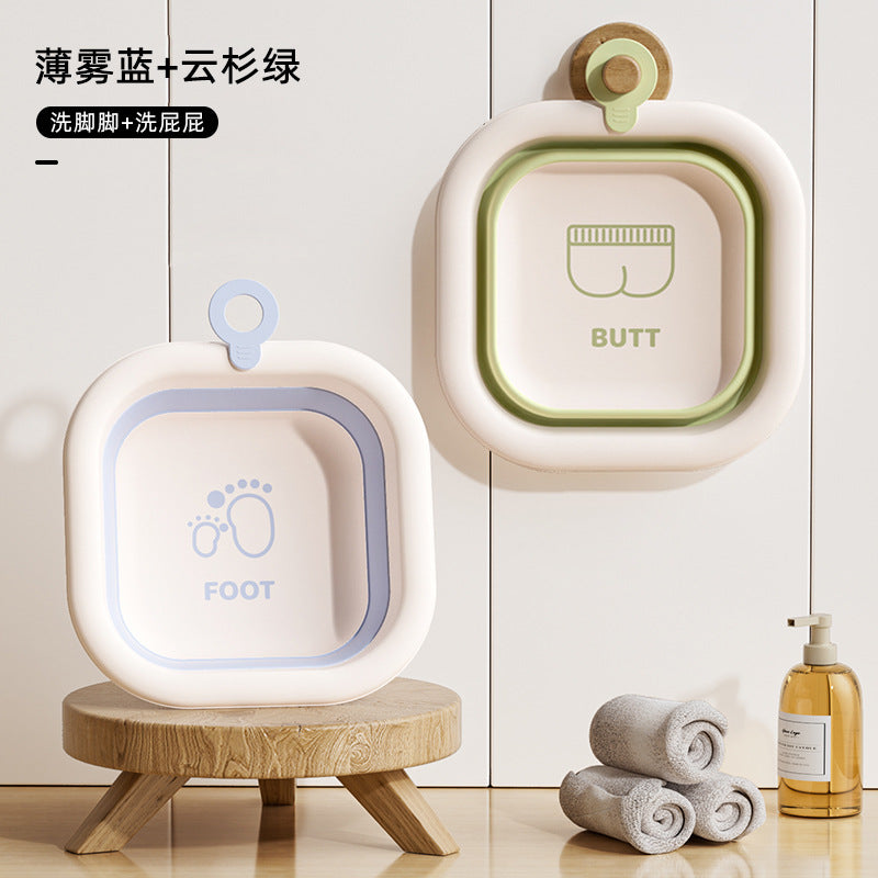 Baby foldable wash basin set - 3 piece portable washbasin for newborns and toddlers