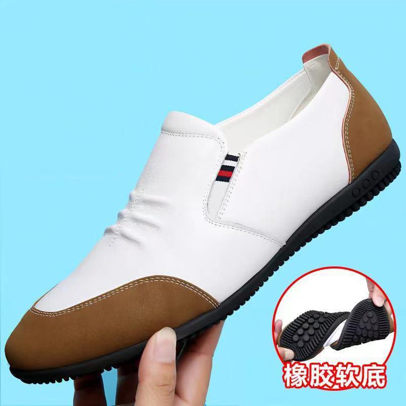 2024 new versatile men's leather shoes - soft sole business casual loafers - perfect for work, security, and dad shoes - wholesale available