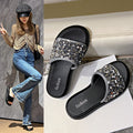 Thick sole sandals and slippers for women new arrivalsummeroutwearclassy sense exquisite sequinplatform shoes bottom women's slippers
