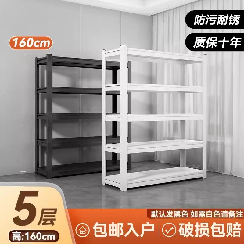 Kitchen storage rack - multi-tier organizer, carbon steel, multi-functional, freestanding, all-in-one shelf for home, sundries, and storage
