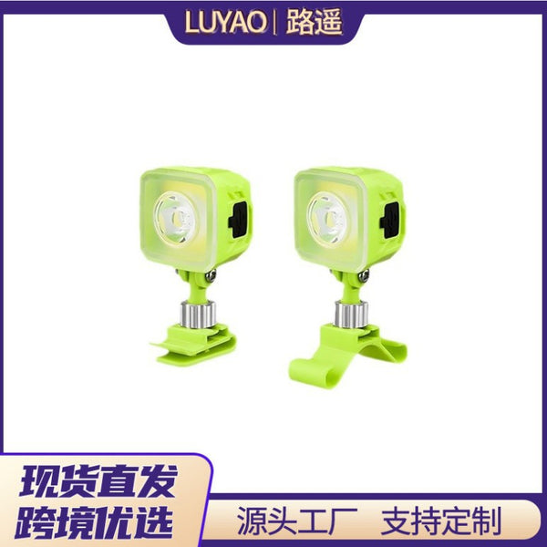 跨境新款多功能鞋灯多档调光便携LED灯HeadlightsforCroc洞洞鞋灯