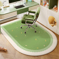 Bedroom computer chair floor mat, kids study chair rug, study desk swivel chair underfloor protector, arch-shaped foot pad