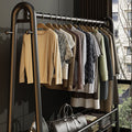 Clothes drying rack thickened floor-standing for home clothes drying rack balcony bedroom hanging clothes rack simple indoor single pole coat rack