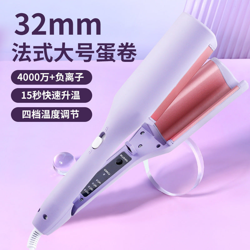 32Mm negative ion deep V splint French egg roll curling iron water ripple large roll wavy wool roll does not hurt hair