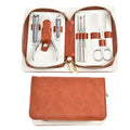 New stainless steel nail clipper set, 7-piece manicure tool kit with premium leather case - wholesale