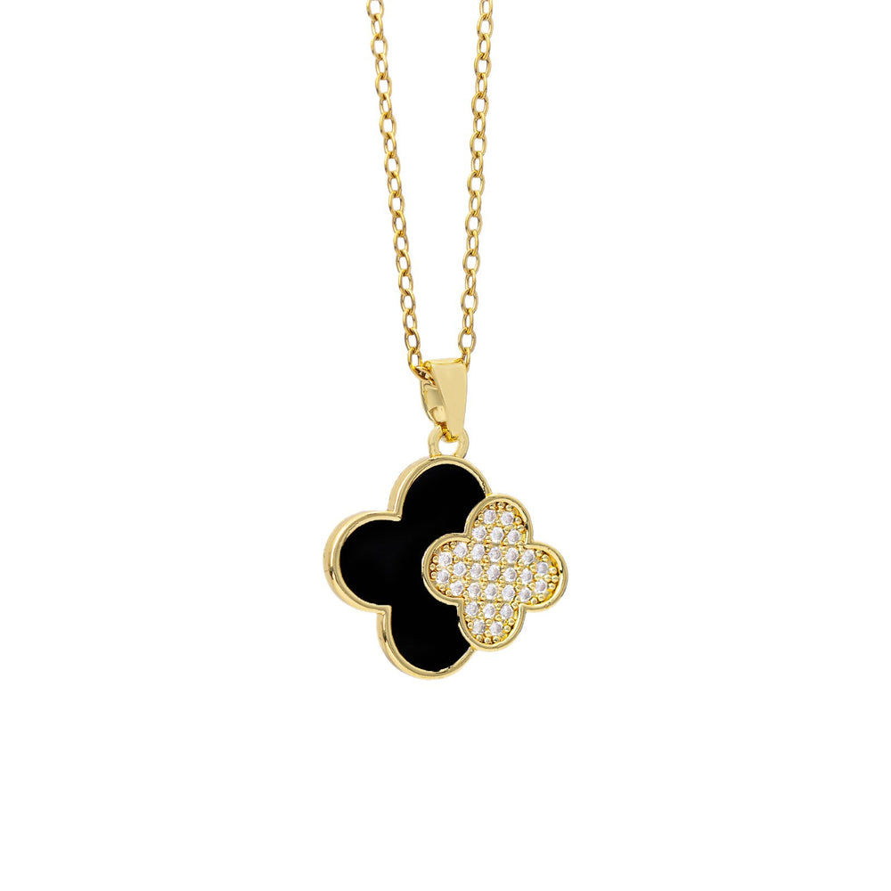 [titanium steel] cross-border popular four-leaf clover necklace for women, accessible luxury, fashionable, stylish, high-end, niche clavicle chain wholesale