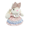Long-eared rabbit keychain lop-eared rabbit bag pendant stuffed doll cute bows rabbit creative pendant