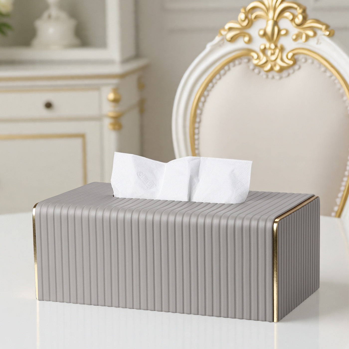 Carton drawing living room high-end light luxury coffee table modern simple home hotel creative design high-end tissue box