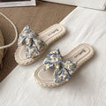 Women's summer slippers - new 2024 collection: versatile, fairy-tale style, sweet bow detail, flat sandals for beach & poolside