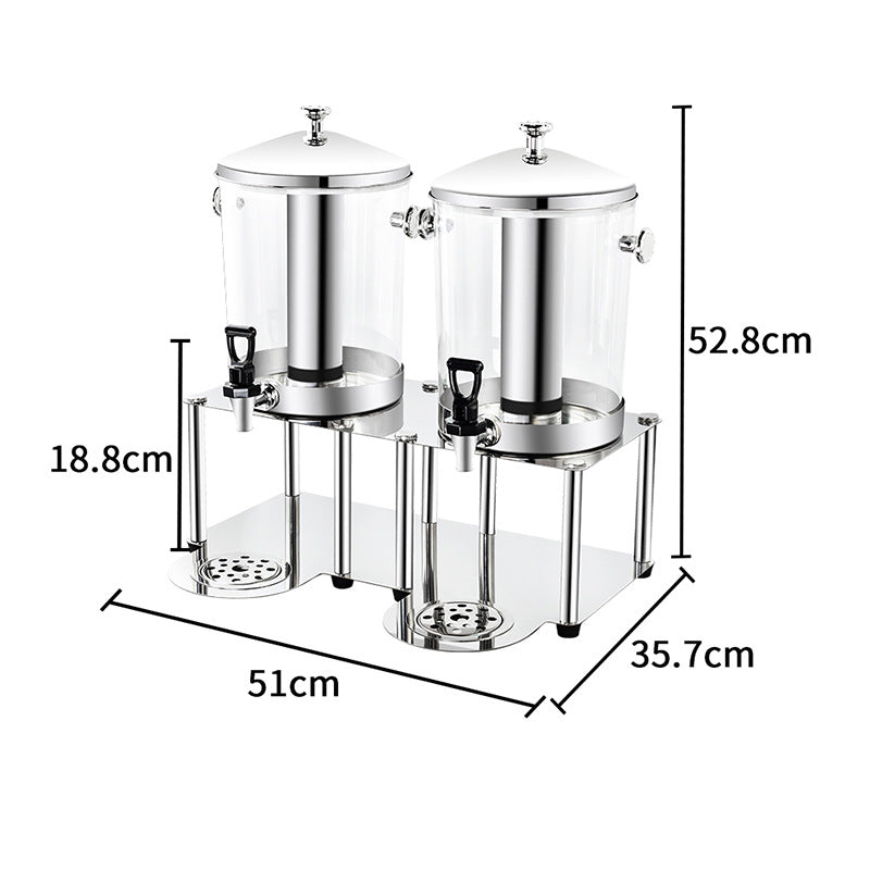 Hot and cold tripod, hotel commercial beverage bucket, stainless steel visual beverage machine, juicer, Korean juice tripod