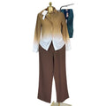 European and american women's clothing  autumn new collection: sweet and fresh gradient long-sleeve shirt and high-waisted straight-leg pants two-piece set